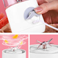 Miniatyrbild 5 av 6: Smoothie Blender, Portabel Blender, USB Uppladdningsbar, Kraftfull Blender För Utomhusaktiviteter, Enknapps-Mixning/Rengöring, Brett Användningsområde, Fruktblender