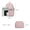 Miniatyrbild 2 av 5: Skolryggsäck pojkar flickor tonåringar skolryggsäck vattentät ryggsäck kvinnor män skolryggsäck laptopväska ryggsäck nylon (30L), lila, ryggsäck