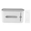 Miniatyrbild 2 av 8: Matvarupåse Dispenser Synligt Fönster Design Stor Kapacitet Dammtätt Lock Plastpåse Organizer för Kök Sovrum Vit