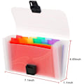 Miniatyrbild 3 av 8: 4-pack Mini Dokumentmapp A6 7,1 X 4,45 X 1,1 Tum Regnbåge Expanderande Mapp 13 Ficksmapp Organisatör 12 Etiketter Index
