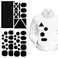 Miniatyrbild 1 av 7: Skystuff 45 st Down Jacket Patches Nylon Reparationstejp Självhäftande Reparationslapp för Jacka Tält Ytterkläder Reparation, Rund och Oval Form