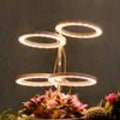 Miniatyrbild 3 av 6: Solcells LED-växtlampa dimbar 3 ring växtljus växthus tillväxtlampa med timer