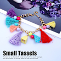 Miniatyrbild 7 av 8: 50 st 30 mm tofsar Lätt bärbar Mini Polyester Mjuk Färgad Tofs DIY Hantverk Dekoration Tofsar Bulk Set