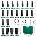 Miniatyrbild 2 av 5: 20 st 1/2\" Metrisk Hylsnyckelsats Djup Slagkraft Torque Verktygsset Garage Reparation 8-32mm