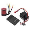 Miniatyrbild 2 av 8: Borstlös motor ESC-kit Vattentät 3650 Borstlös motor 60A ESC Programmeringskort Set för 1/10 RC Bil 2300KV