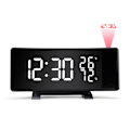 Miniatyrbild 1 av 5: Digital väckarklockradio - projektionsväckarklocka - 7 knappar - 2 väckarklockor - väckarklocka med projektion och ljus - automatisk dimmer - 15 FM-radiokanaler