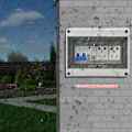 Miniatyrbild 5 av 5: IP65 Utomhus Vattentät Elbox, 8 Moduler, ABS Plast Yta, Utomhus El Vattentät Kapsling Box, Kontrollskåp, Kopplingsdosa