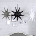 Miniatyrbild 7 av 8: Charmiga juldekorationer för fest, set med 3 papperslyktor med återanvändbara och hållbara egenskaper, elegant design för hemmafest