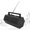 Miniatyrbild 1 av 8: AM FM-radio utomhus V6 Bluetooth-högtalare bärbar radio med teleskopisk antenn