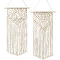 Miniatyrbild 1 av 5: 2 st Macrame väggbonad liten vävd gobeläng väggkonstdekor - Vacker för Boho heminredning, lägenhet, barnkammare, festdekorationer