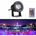 Miniatyrbild 2 av 5: LED-strålkastare - Markbelysning för pool 12V 10W Vattentät LED-strålkastare RGB Färgväxlande LED-strålkastare för utomhusbruk Marin Akvarium Båt