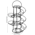 Miniatyrbild 5 av 5: Spiralformad äggförvaring, äggställ i metall, spiralformad äggdisplay för kök, för 24 ägg (svart)