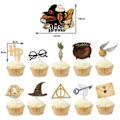 Miniatyrbild 6 av 7: 11 st Harry Potter Grattis på födelsedagen tårtdekorationer, Harry Potter tårtdekorationer för pojkar, Harry Potter födelsedagstårta dekorationer Cupcake dekorationer för