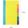 Miniatyrbild 6 av 6: Kontorsmaterial Sticky Notes Divider Sticky Notes Tabs, Tabbed Self-Stick Lined Bright Colors Note Pad, Skolmaterial 2 st 120 Index Notes