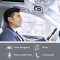 Miniatyrbild 5 av 7: Auto Power ON Bil Handsfree, Visor Bilsats med Inbyggd Rörelsesensor, GPS/Musik/Handsfree/ 2 Telefoner Samtidigt