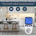 Miniatyrbild 4 av 5: Digital LCD-display Hemenergianalysator, Strömförbrukningsövervakning med Realtidsdata för Elanvändningsmonitor, Överbelastningsskydd