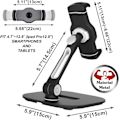Miniatyrbild 9 av 10: Tablethållare, universell iPad-stativ 360° rotation för iPad Pro Air Mini, Samsung Galaxy Tab, Kindle, smartphones och surfplattor från 4,7 till 12,9 tum -