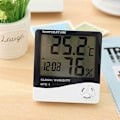 Miniatyrbild 2 av 5: Hygrometer inomhus och utomhus Digital termometer Hygrometer Elektronisk LCD väderstation (Färg: Vit)