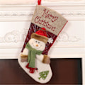 Miniatyrbild 5 av 5: Julstrumpor Juldekoration 18\" 3D Plysch Tomte Snögubbe Strumpor