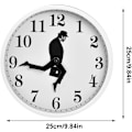 Miniatyrbild 3 av 5: Unika Väggklockor, Batteridrivna Tysta Klockor med Silly Walk Väggklockdesign, Lättläst Kvarts Akryl Tryck för Vardagsrum,
