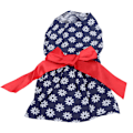 Miniatyrbild 2 av 8: Prinsessklänning för små hundraser, fjärilsrosett, blomstermönster med prästkragar, ventilerande meshdesign, elegant utseende, speciell design för tikar