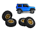 Miniatyrbild 1 av 8: 4 st RC-bilhjul Mesh-hjul och däckset för Xiaomi Jimny XMYKC01CM 1/16 Fjärrstyrda bilar Guld