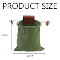 Miniatyrbild 5 av 5: Canvas Forage Bag Trädgård Fruktplockning Väska Svampplockning Väska för Vandring Camping Jakt Strand Fällbar Lätt att bära