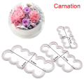 Miniatyrbild 6 av 9: 9 st rosor nejlikor pion 3D kronblad kakskärare blomma fondant glasyr verktyg dekorationsform DIY baktillbehör
