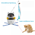 Miniatyrbild 5 av 6: Interaktiv Tumlare för Innekatter, Motion och Underhållning med Smart Interaktion, Fjärrkontrollläge för Att Lindra Uttråkning (Blå)