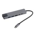 Miniatyrbilde 1 av 8: 6 i 1 Type-C Dockingstasjon Type-C til PD/HDMI/RJ45/USB3.0 Kabeladapter Konverter