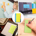 Miniatyrbild 3 av 6: Kontorsmaterial Sticky Notes Divider Sticky Notes Tabs, Tabbed Self-Stick Lined Bright Colors Note Pad, Skolmaterial 2 st 120 Index Notes
