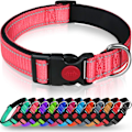 Miniatyrbild 1 av 5: Hög Synlighet Reflexhalsband för Hund, Snabbspänne För Enkel Hantering, Andningsbar Neoprenvaddering, Justerbar Passform För Stora Hundar, Rosa
