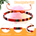 Miniatyrbild 4 av 6: Förpackning med 12 bohemiska vävda armband, flerfärgade vänskapsarmband, handgjorda flätade armband, justerbara vänskapsarmband för barn