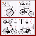 Miniatyrbild 7 av 10: Simulering 1:8 Monterbar 28-ekrad cykelmodell i legering, klassisk retro roterande barnleksaksornament