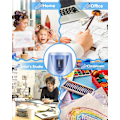 Miniatyrbild 2 av 5: Elektrisk pennvässare, laddningsbar USB-batteridriven klassrumspennvässare för nr 2/färgpennor (6-8 mm) med automatiskt stopp, bärbar för Sc