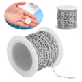 Miniatyrbild 1 av 8: DIY Smyckestillbehör 10 meter Kors O Platt Kedjespole Bulk för Armband Halsband Förlängare Silver 2.2x1.8x0.3mm