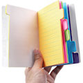 Miniatyrbild 5 av 6: Kontorsmaterial Sticky Notes Divider Sticky Notes Tabs, Tabbed Self-Stick Lined Bright Colors Note Pad, Skolmaterial 2 st 120 Index Notes
