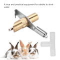 Miniatyrbild 8 av 8: 10-pack Kanin Vattenautomat Koppar Kanin Nippel Drickare Matare för Kanin Gnagare Fjäderfä