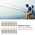 Miniatyrbild 7 av 8: 20 st Fiskekontakt Swivels Minska Vattenmotstånd Fiske Rullande Lagerkontakt för Fiskeentusiast 3,5 mm