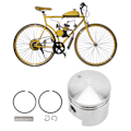 Miniatyrbild 7 av 8: 2-takts bensindriven kolvkit metall 47mm uppgradering för 80cc 66cc bensindriven motor motoriserad cykel