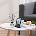 Miniatyrbild 2 av 5: Inomhus- och utomhustermometer, termometer hygrometer barometer inomhus utomhus, digital väckarklocka med utomhussensordisplaytid datum dag månfas