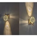 Miniatyrbild 4 av 4: Kristallvägglampa, lyxig nordisk stil inomhusvägglampa, kreativ rund vägglampa för sovrum, sängbord, vardagsrum, badrum, byrå, hall