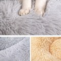 Miniatyrbild 5 av 6: Anti-stress Djurbädd med Donut Cuddler-design, Mjuk Plyschbädd Ger Ledavlastning, Halkfri Botten För Ökad Säkerhet, Enkelt Underhåll och Fluffig