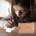 Miniatyrbild 7 av 8: 20-pack Tackkort Kuvert, Kraftpapper Kuvert Multipack med Små Brevkuvert med Hjärtformad Stängning, för Lärare, Barn, Examen, Bröllop
