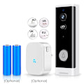 Miniatyrbild 2 av 5: WIFI Dörrklocka Smart Hem Trådlös med WiFi Videodörrklocka Intercom Säkerhet Utomhus Dörrkamera 1080P Hem Trådlös Klockspel