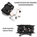 Miniatyrbild 2 av 6: Damhandväska axelväska dam axelväska shopper tote resehandväska axelrem aftonväska cityväska vattentät PU-läder vinröd A