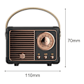 Miniatyrbild 5 av 5: Svart Hm11 Bärbar Musikspelare Mini Retro Uppladdningsbar Högtalare Radio Utomhus Resor