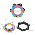 Miniatyrbild 6 av 8: MEIJUN Centerlock till 6 bultars fästadapter låsring aluminiumlegering axelnavadapter för genomgående axelnav Multicolor