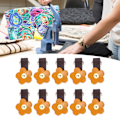Miniatyrbild 1 av 8: 10 set läder D-ringar för handväska äkta läder oskadade D-ringar handväsktillverkningstillbehör för läder crossbody-väska hantverk solbruna guldfärgade tillbehör