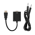 Miniatyrbild 1 av 9: HDMI-hane till VGA-hona videokonverteradapterkabel med ljudkabel
